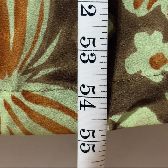 NEW j.h. collectibles Floral & Butterflies 16W Green Brown Maxi Dress ~ Perfect - Picture 9 of 9